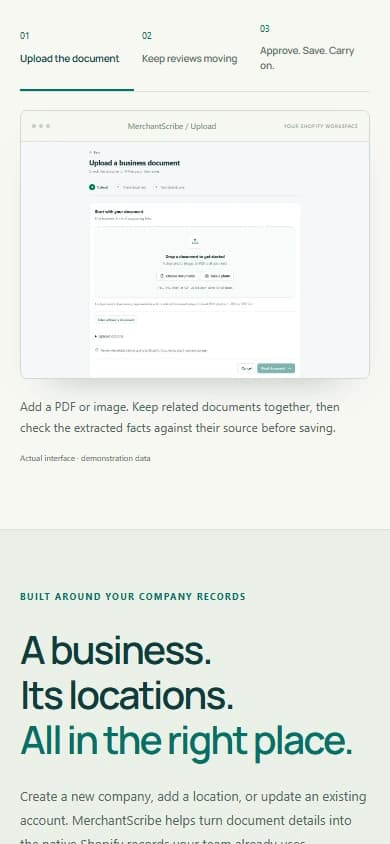 MerchantScribe: product workflow captured on mobile